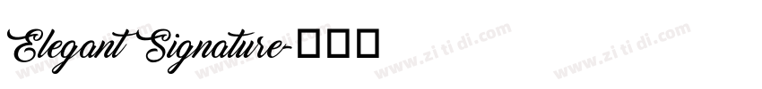 Elegant Signature字体转换